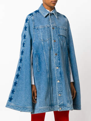 Givenchy denim mid-length cape