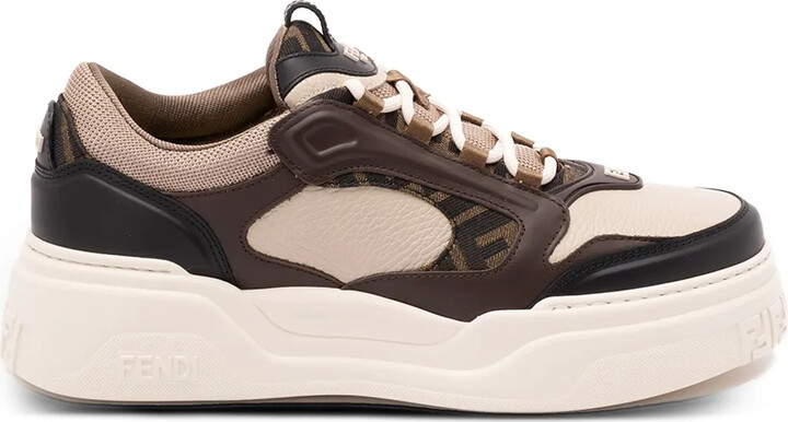 Fendi panelled FF-motif sneakers ShopStyle Trainers Athletic Shoes