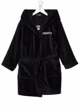 DSQUARED2 Kids embroidered-Icon robe