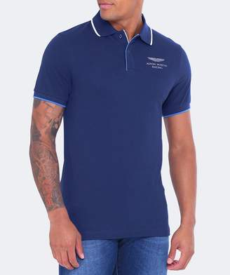 Hackett Slim Fit Piped Placket AMR Polo Shirt