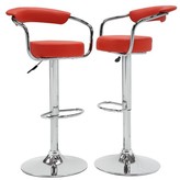 Thumbnail for your product : Inspire Q Inspire Q Jonisk Adjustable Height Barstool Metal/Red (Set of 2)