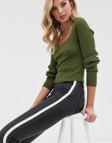 Thumbnail for your product : Vero Moda coated PU pants with side panels