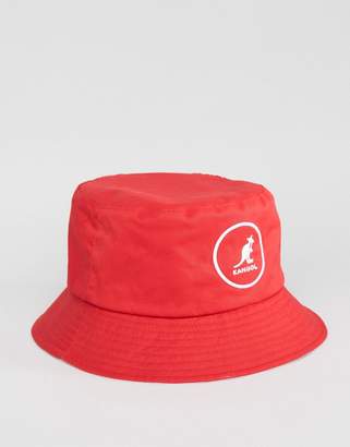Kangol Cotton Bucket Hat In Red