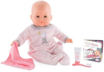 Corolle Mon Grand Poupon Eloise Goes to Bed Set Toy Baby Doll, Pink, 14 inches