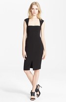 Thumbnail for your product : L'Agence Paneled Ponte Knit Sheath Dress