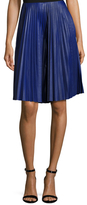 Thumbnail for your product : Valentino Leather Pleated Culottes
