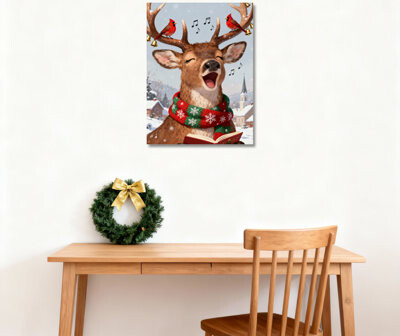 Union Rustic Canvas Wall ArtReindeer Music Canvas Wall Art