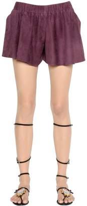 Drome Suede Leather Shorts