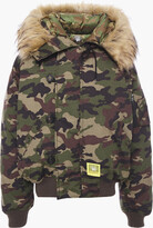 Thumbnail for your product : R 13 Faux Fur-trimmed Canvas Hooded Down Jacket