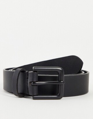 ASOS Design Smart Reversible Belt in Brown and Black Faux Leather with Silver Buckle