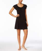 Thumbnail for your product : Alfani Flutter Sleeve Pindot Short Nightgown, Created for Macy's