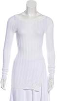 Thumbnail for your product : Brunello Cucinelli Rib Knit Long Sleeve Top