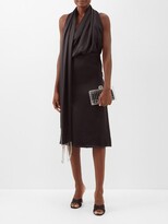 Thumbnail for your product : Dodo Bar Or Julia Scarf-neck Silk-satin Midi Dress