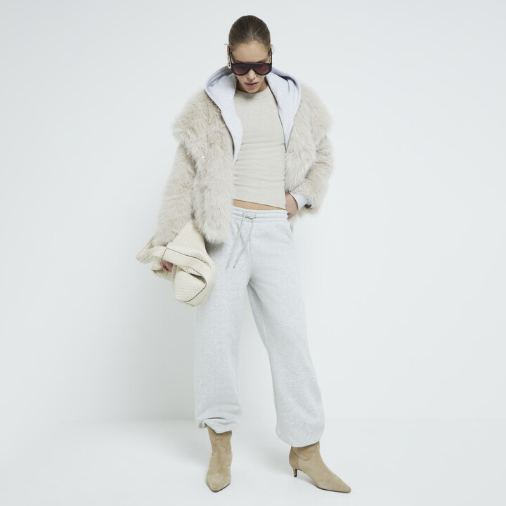 River Island Womens Cream Faux Fur Short Plush Jacket ShopStyle