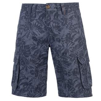 Soul Cal SoulCal Mens Floral Cargo Shorts Pants Trousers Bottoms Cotton Zip Print
