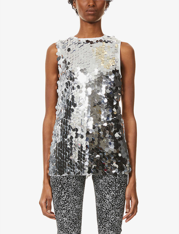 black and silver sparkly top