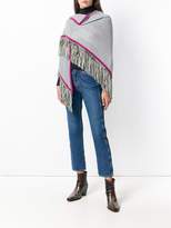 Thumbnail for your product : Antonia Zander fringe poncho scarf