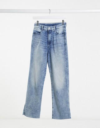 G Star G-Star Tedie ultra high waisted straight jean in midwash blue