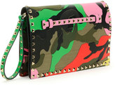 Thumbnail for your product : Valentino Psychedelic Camo Rockstud Flap Clutch Bag