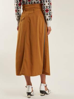 Toga High Rise Belted Maxi Skirt - Womens - Camel