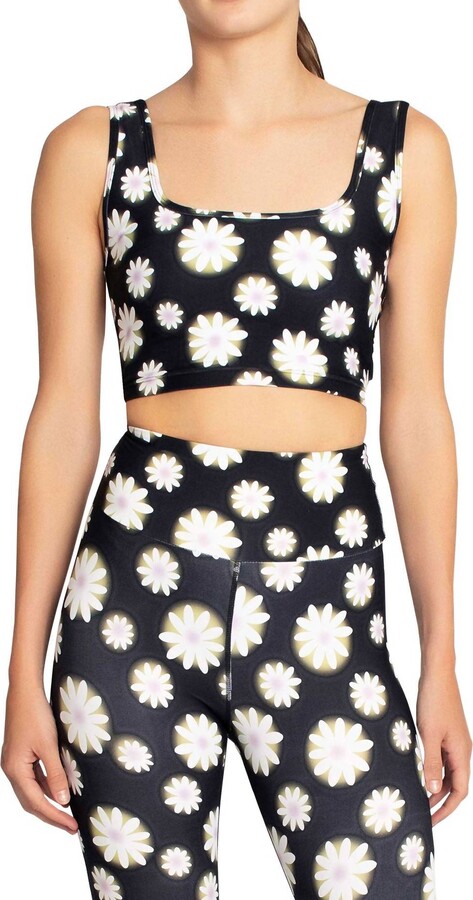 Nicole Miller Sports Bra Top In Hazy Daisy