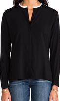 Thumbnail for your product : James Perse Contrast Collar Blouse