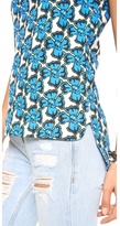 Thumbnail for your product : Etre Cecile Neon Floral Sleeveless T-Shirt