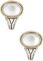 Thumbnail for your product : Lagos Venus Sterling Silver & 18K Gold White Mother of Pearl Oval Earrings