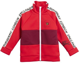 Burberry Kids racing style track top