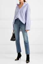 Thumbnail for your product : Balenciaga Swing Striped Cotton-poplin Shirt - Blue