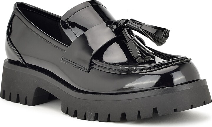 Black Patent Loafer Tassel Women | ShopStyle