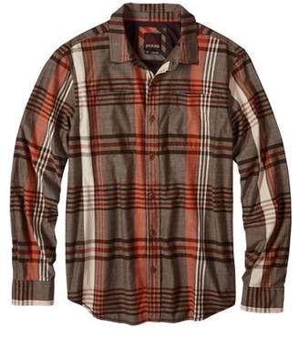 Prana Men's Delaney Button Down Plaid Shirt - Brown Long Sleeve Shirts
