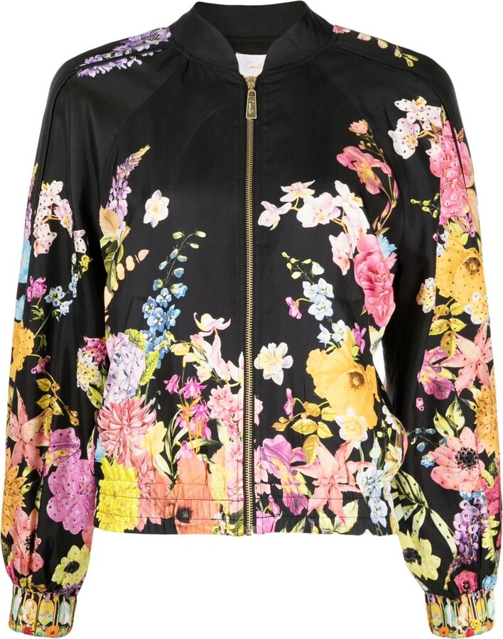 Floral Silk Bomber Jacket | ShopStyle