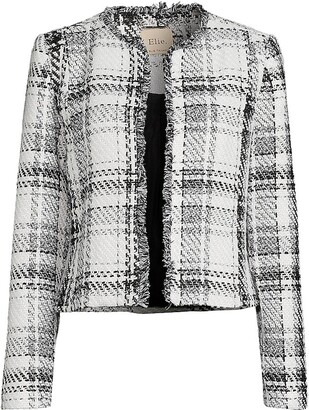Elie Elie Tahari Cropped Tweed Jacket - ShopStyle
