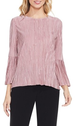Vince Camuto Petite Women's Pleated Knit Top