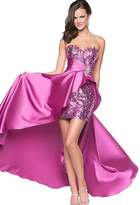 Thumbnail for your product : Azbro Women's Strapless High Low Sequin Prom Evening Bridesmaid Long Maxi Dress, L