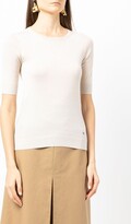 Thumbnail for your product : Lorena Antoniazzi Fine-Knit Short-Sleeve Top