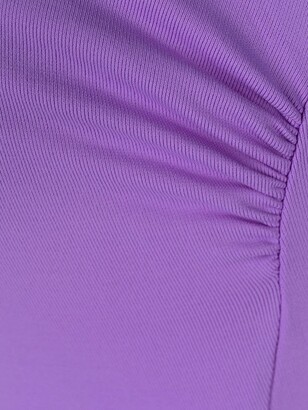 Fisico ruched-detail V-back swimsuit