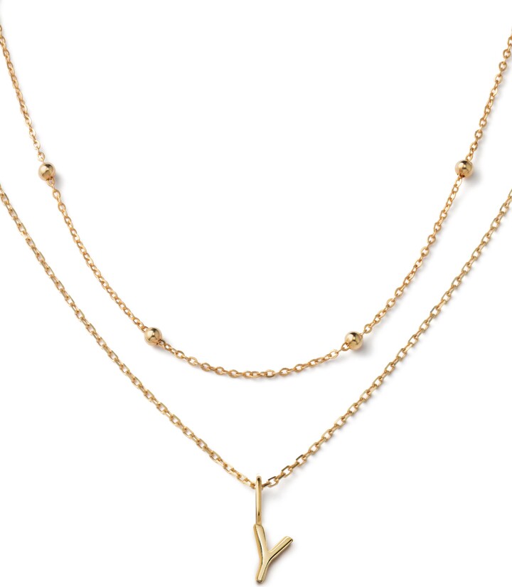 Ana Luisa Gold Layered Letter Necklace