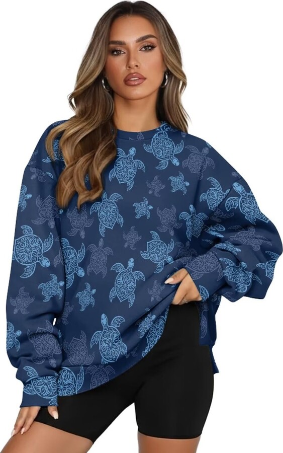 Darisoco Thanksgicing Pumpkins Turkey Women's Winter Clothes Crewneck Pullover Fall Jacket Oversized Casual Sweatshirts with Pocket Lightweight Coat Suitable for Family Movies