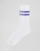 Thumbnail for your product : ASOS Design DESIGN sport socks with retro bright design 5 pack multipack saving