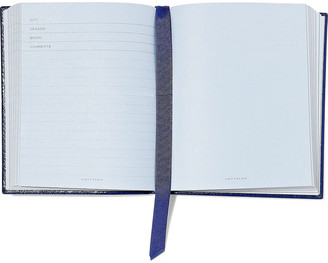 Smythson Printed Textured-leather Notebook
