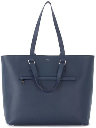 Furla Marte Blue Leather Business Bag