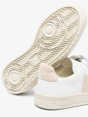 Veja White V-Lock velcro Leather Sneakers