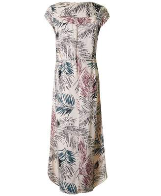 Saint Tropez Palm Print Long Dress Colour: BLUSH, Size: XS