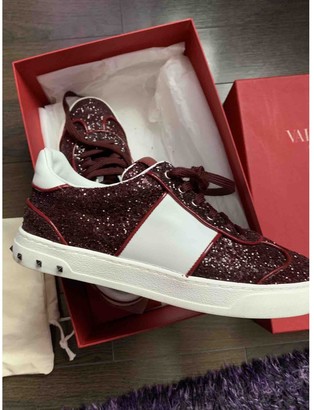 Valentino Garavani Rockstud Red Glitter Trainers - ShopStyle Sneakers &  Athletic Shoes