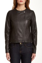 Thumbnail for your product : Vince Snake Embossed Genuine Leather Jacket
