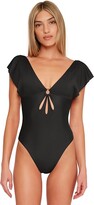 Thumbnail for your product : Trina Turk Monaco Flutter Sleeve Maillot (Black) Women's Swimsuits One Piece