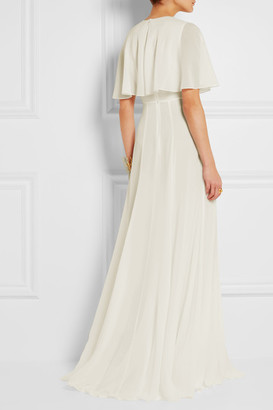 Giambattista Valli Cape-effect Silk-georgette Gown - Ivory