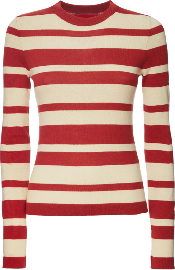 La DoubleJ Striped Cotton-Blend Jumper